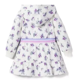 Floral Hooded Fleece Dress