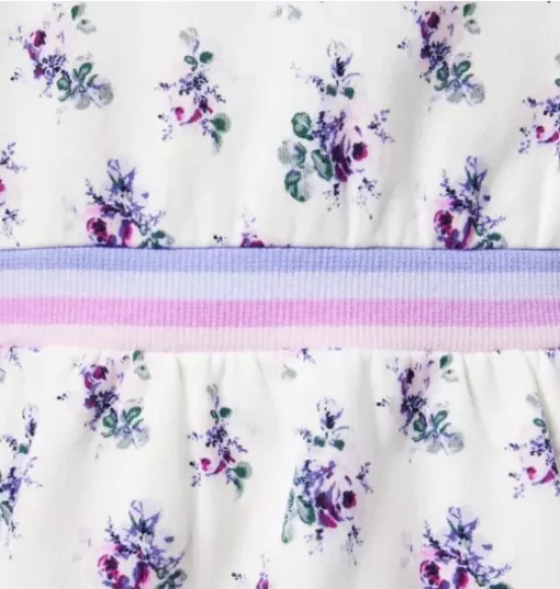 Floral Hooded Fleece Dress