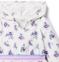 Floral Hooded Fleece Dress