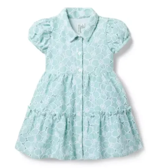 Floral Lace Collared Dress