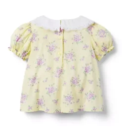 Floral Lace Collared Top