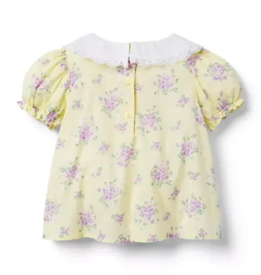 Floral Lace Collared Top