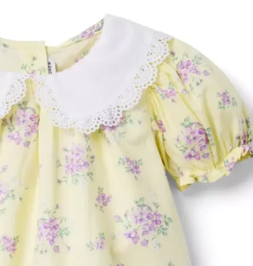 Floral Lace Collared Top
