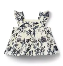 Floral Pleated Top