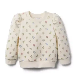 Floral Quilted Sweatshirt