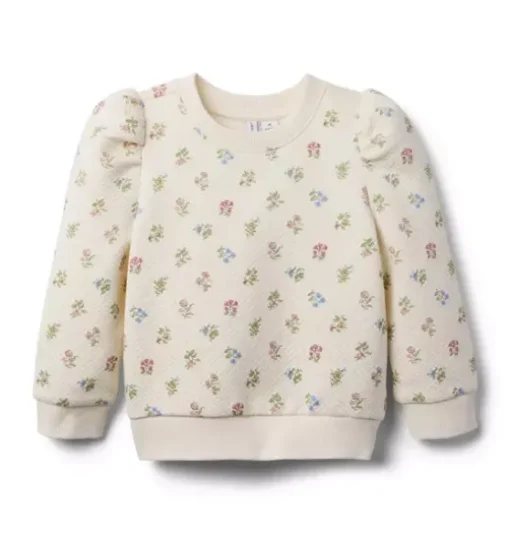 Floral Quilted Sweatshirt