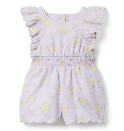 Floral Scalloped Romper