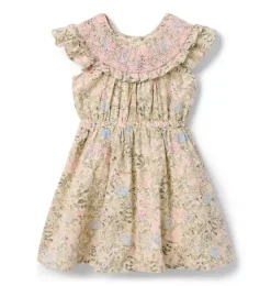 Floral Smocked Ruffle Dress