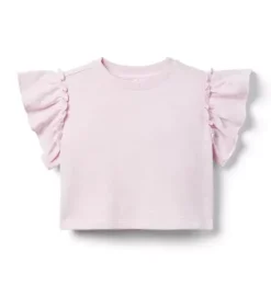 French Terry Ruffle Top