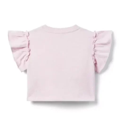 French Terry Ruffle Top