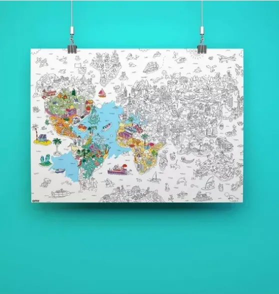 Giant Coloring Poster Atlas