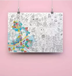 Giant Coloring Poster Kawaii
