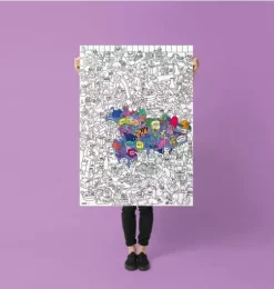 Giant Coloring Poster Kitty