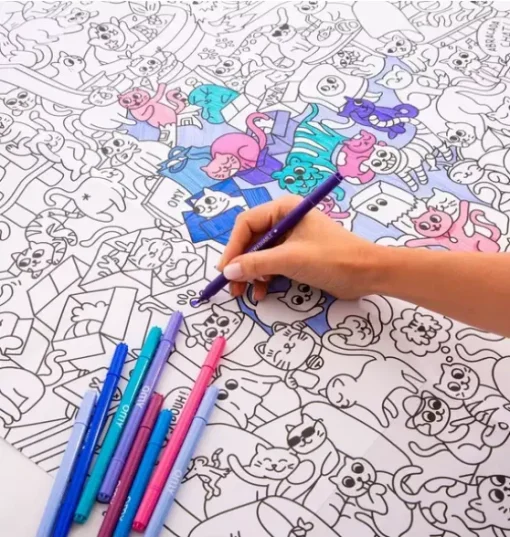 Giant Coloring Poster Kitty
