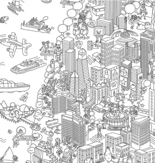 Giant Coloring Poster NY