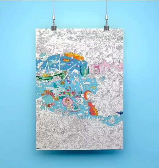 Giant Coloring Poster Ocean