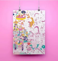 Giant Coloring Poster Unicorn