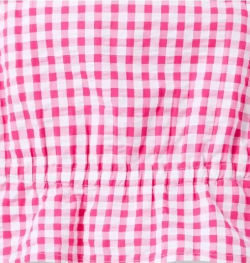 Gingham Peplum Top
