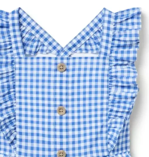 Gingham Ruffle Romper