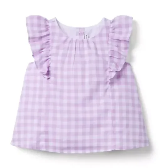 Gingham Ruffle Top