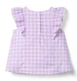 Gingham Ruffle Top
