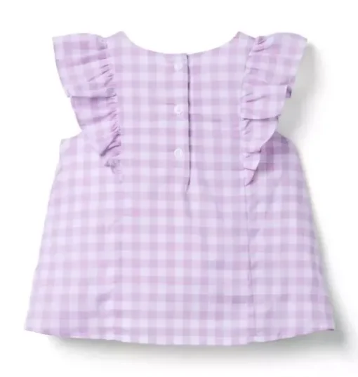 Gingham Ruffle Top