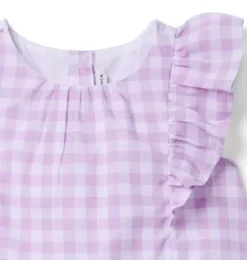 Gingham Ruffle Top