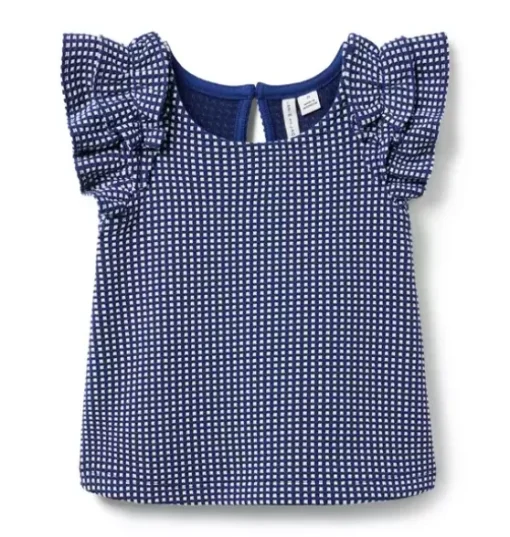 Gingham Ruffle Top