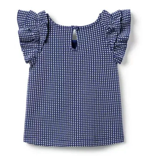 Gingham Ruffle Top