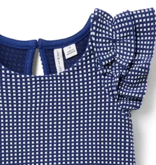 Gingham Ruffle Top