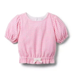 Gingham Terry Top