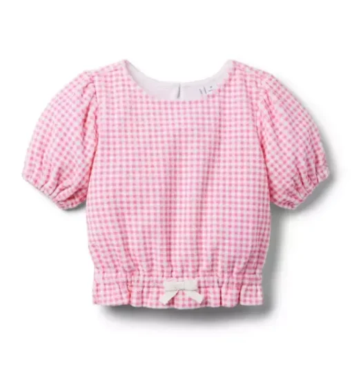Gingham Terry Top