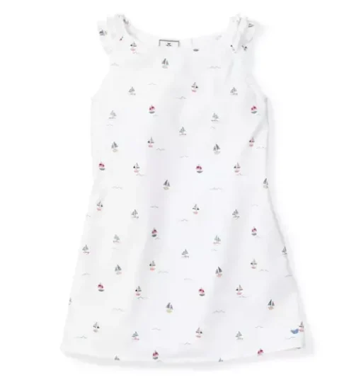 Girl's Twill Amelie Nightgown in Bateau