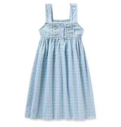 Girl's Twill Charlotte Nightgown in Spring Gingham