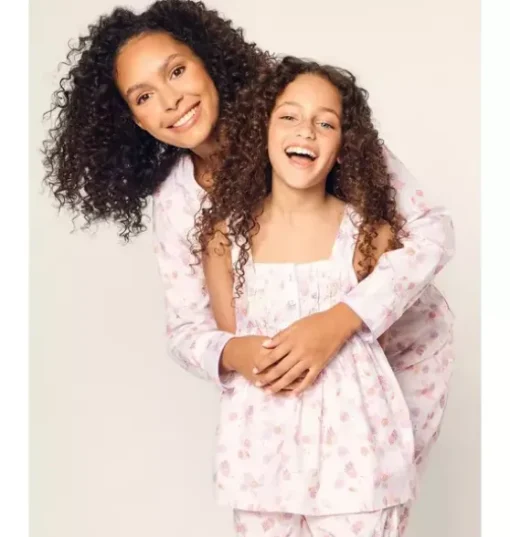 Girl's Twill Charlotte Short Pajama Set in Seashell Splendor