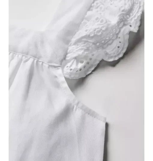 Girl's Twill Clara Nightgown in White