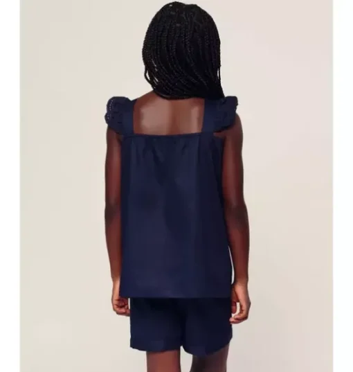 Girl's Twill Clara Short Set in Navy