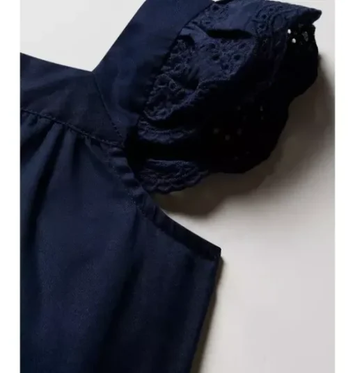 Girl's Twill Clara Short Set in Navy