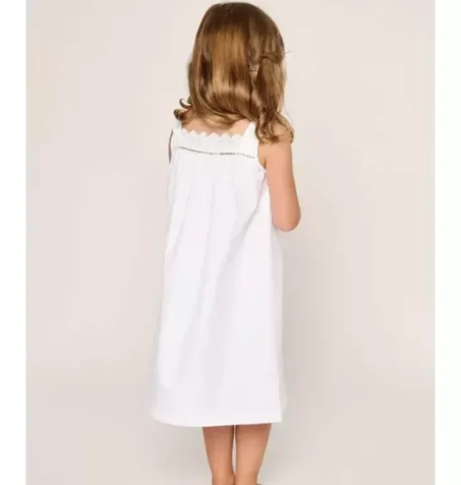 Girl's Twill Esme Nightgown in White