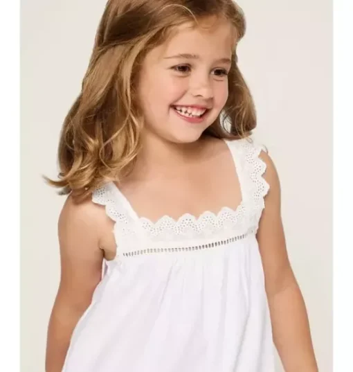 Girl's Twill Esme Nightgown in White