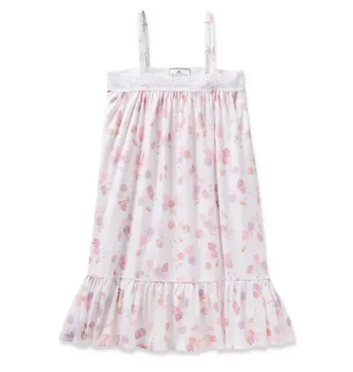 Girl's Twill Lily Nightgown in Seashell Splendor