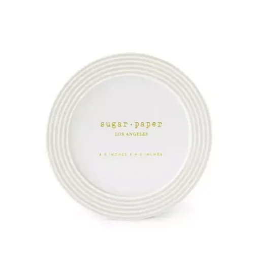 Grey Stripe Round Frame