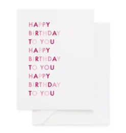 Happy Birthday To You, Pink Greeting Card
