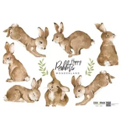 Happy Rabbits Wonderland Wall Decal Set