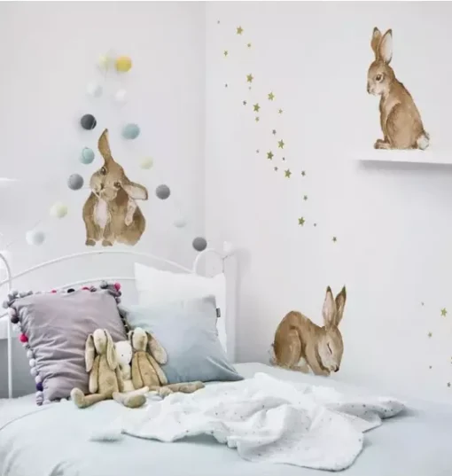 Happy Rabbits Wonderland Wall Decal Set