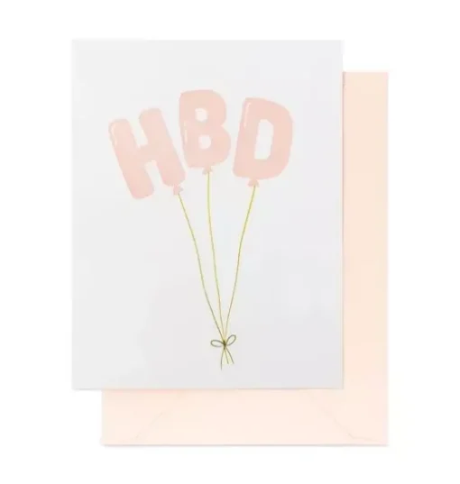 HBD Balloons Greeting Card