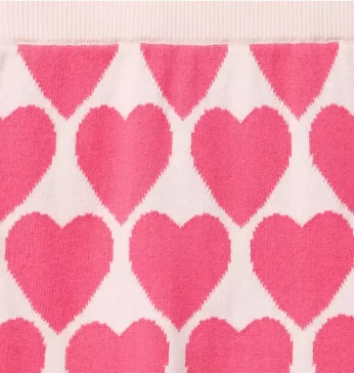 Heart Ruffle Hem Sweater Skirt