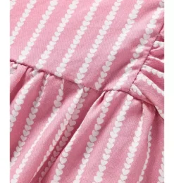 Infants Ruffled Romper in Love Lines