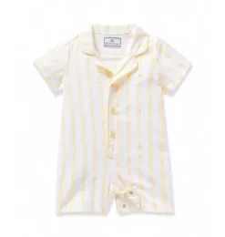 Infant's Twill Romper in Sunny Stripe