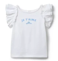 Je T'aime Ruffle Sleeve Tee